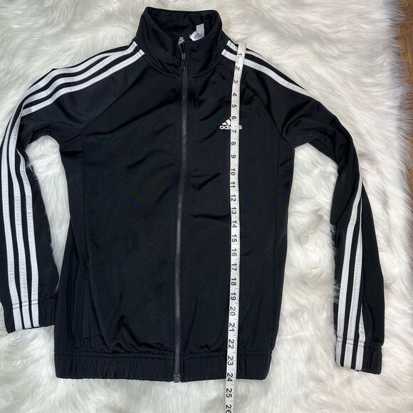 Adidas~Youth~Black Classic Full Zip Sports Track Jacket~Size Small (8-10 yrs) - Picture 3 of 5